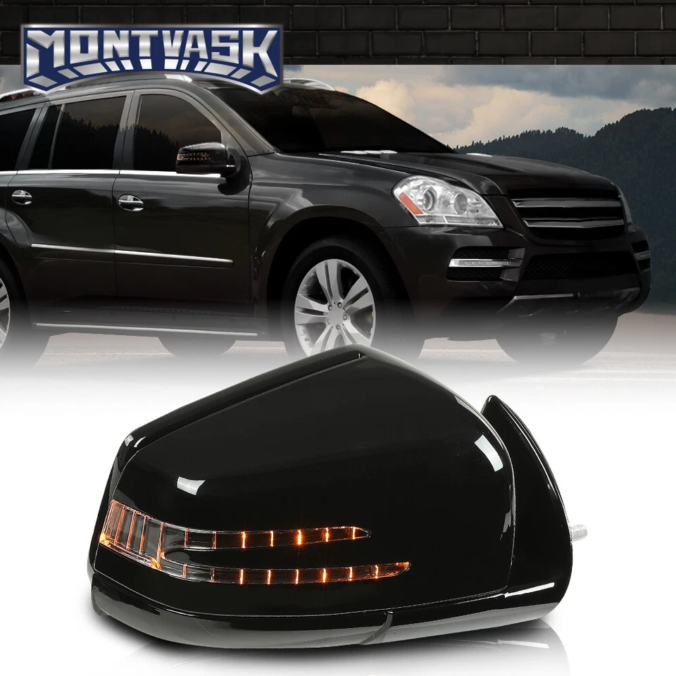 Espejo retrovisor derecho negro del lado del pasajero apto para Mercedes Benz ML350 GL450 2011-2012 Foto 1 de 4