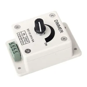 12V 24V 8A Switch Dimmer Brightness Controller Power Save for LED Strip Light  - Picture 1 of 5