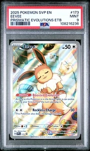 PSA 9 Eevee 173 - 2025 Pokemon SV Evoluzioni Prismatiche - Promo Stella Nera - Foto 1 di 2