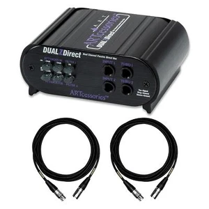 ART DualZDirect 2-Channel Passive Direct Box Bundle with Mogami XLR Cables - Picture 1 of 4