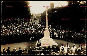 ATTLEBOROUGH JUNE 1920 WAR MEMORIAL UNVEILING POSTCARD NORFOLK - Picture 1 of 2