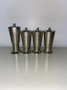appliance legs, adjustable, Silver, set of four. 3/8 inch bolt - Picture 1 of 3