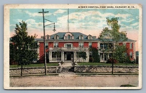 FAIRMONT W.Va BERGWERKSKRANKENHAUS 1920 ANTIKE POSTKARTE  - Bild 1 von 2