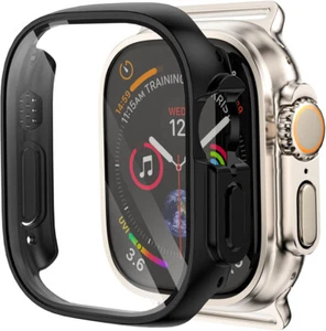 2x wodoodporne etui na Apple Watch Ultra 2 49mm i szklana osłona ekranu - czarne - Zdjęcie 1 z 6