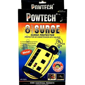 PT-7979 POWTECH, 8 Outlet Surge Protector Power Strip, US UL Listed - Picture 1 of 7