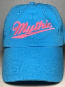 Mythic Baby Blue with Embroidered Pink Logo Adjustable Strap Hat Cap Girls - Picture 1 of 12