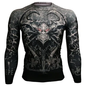 GATEKEEPER OF HELL Skin Tight Compression Graphic Base layer Rash guard MMA Gym - Picture 1 of 6
