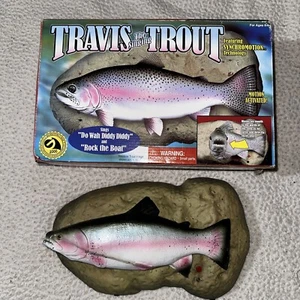 Vintage Travis The Singing Trout in Box. Funktioniert nicht, ohne Adapter - Bild 1 von 4