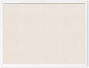 Farmhouse Linen Bulletin Board, 40"X30", White Wood Style Frame, Industrial Grad - Picture 1 of 7