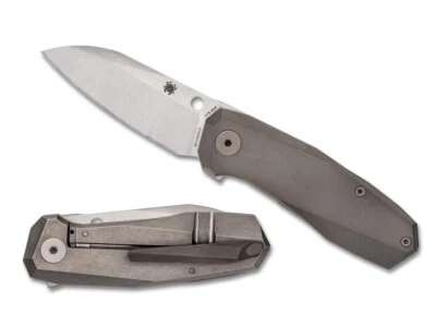 Spyderco Slysz Techno 3 Flipper Knife CTS-XHP Steel Blade Titanium Handles - Image 1 of 4