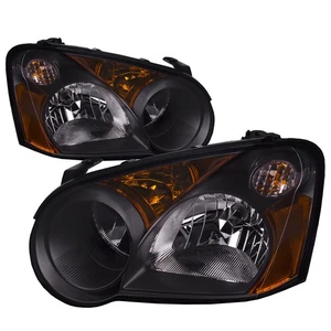 Headlights Set Halogen Black CAPA Fits 2005 Subaru Impreza Sedan RS WRX STi - Picture 1 of 9
