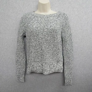 American Eagle Damen Pullover Small weiß schwarz Langarm Pulli Freizeit Cott - Bild 1 von 9
