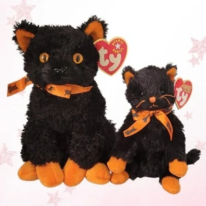 🖤🧡 FRAIDY 🧡🖤 2er Set TY Halloween Beanie BABY & HALLOWEENIE 🦇 MWMT'S - Bild 1 von 9