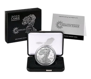 2025 Laser Engraved American Eagle One Ounce Silver Proof Coin Order Confirmed - Picture 1 of 1