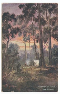 The Pioneer - Serie de arte de pintura por Hutchings Australia ANTIGUA POSTAL 1905 - Imagen 1 de 2