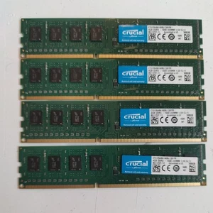 (4 sticks of 4gb)Crucial 16GB (4x4gb sticks) DDR3L-1600 UDIMM Desktop Memory RAM - Bild 1 von 2