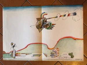 Saul Steinberg 3 litografie 1966 Derriere le Miroir - Galerie Maeght cm 38x28x2 - Foto 1 di 4
