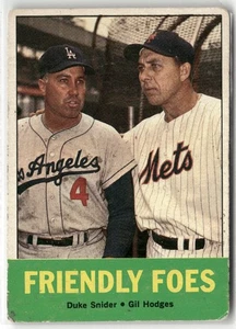 1963 Topps Set-Break # 68 Gil Hodges/Duke Snider Los Angeles Dodgers /Mets C68A - Bild 1 von 2