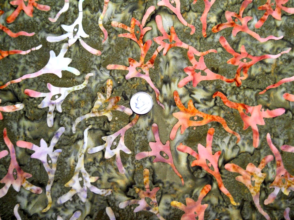 BATIKS #61007"MUTI COLORED FLORAL " BTY - Image 1 of 1