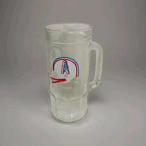 Vintage ~HOUSTON OILERS Mug Rare Original NFL Glass Collector Football Cup ~1985 - Picture 1 of 5