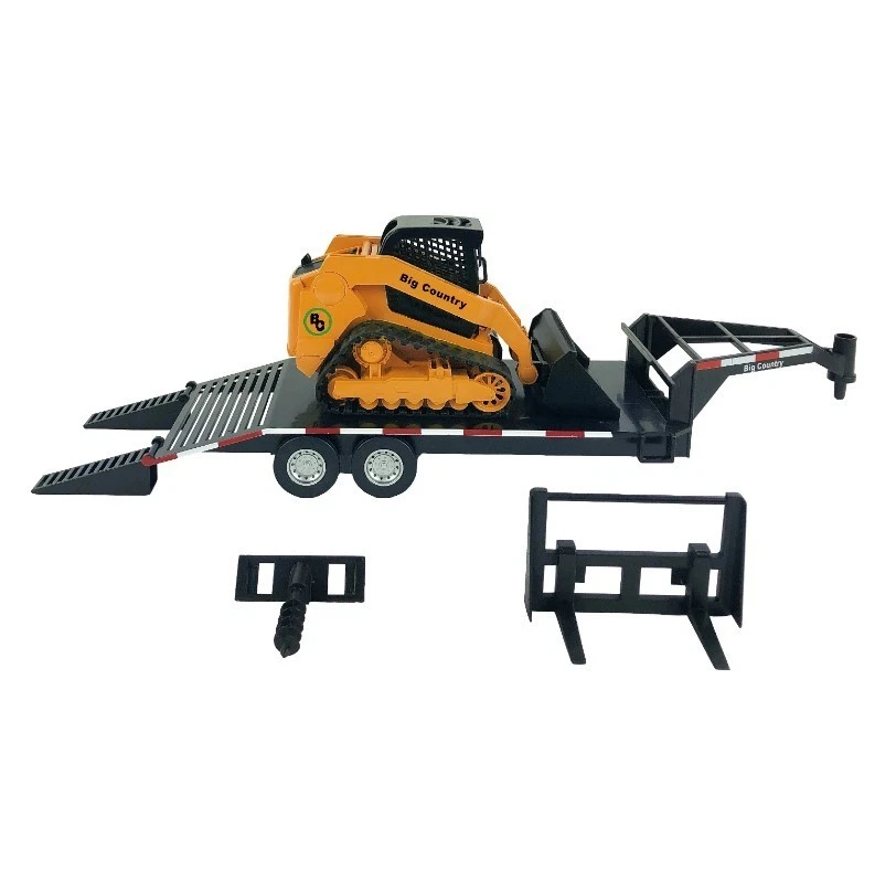 1/20 Scale Big Country Flatbed Trailer with Track Skid Steer - Image 1 of 4