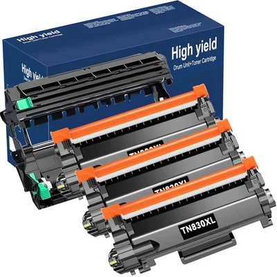 TN830XL Toner Cartridge DR830 Drum for Brother MFCL2820DW HLL2460DW HL-L2400D - Image 1 of 2