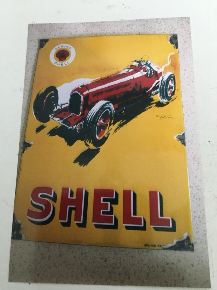 Shell Speed Enamel Sign, Size - 11”x15” With 4 Fixing Holes - Image 1 of 1