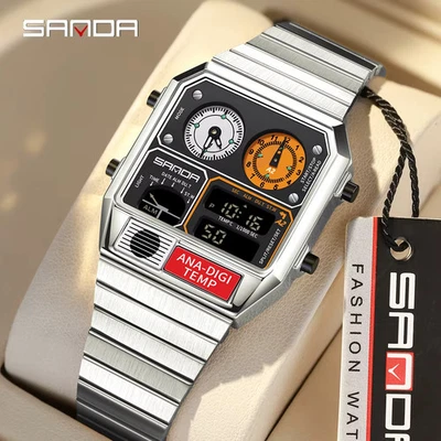 Men's Electronic Multifunctional Watch with Thermometer & Stopwatch, Sport Style - Image 1 of 4