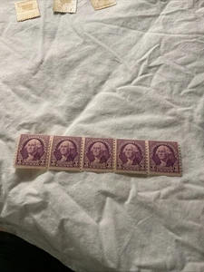 U.S.-(-1932-)-Sc.#721-WASHINGTON.STRIP Of 5 COIL Stamps -MNH-#11 - Picture 1 of 2