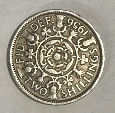 1956 GRANDE GRÃ-BRETANHA FLORIM - MOEDA DE DOIS XELINS FRETE GRÁTIS (LOTE #118-1) - Imagem 1 de 4