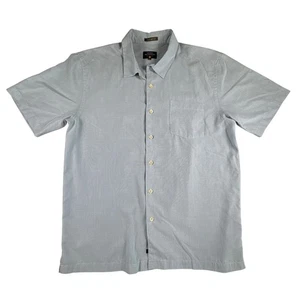 Quiksilver Waterman Collection Men's Short Sleeve Button Up Shirt Blue L - Picture 1 of 7