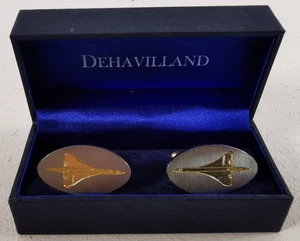 Gemelli vintage Concorde Supersonic Jet tono oro con scatola De Havilland aviazione - Foto 1 di 9