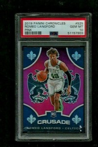 Romeo Langford 2019 Chronicles PINK CRUSADE Refractor Rookie RC #525 PSA 10 GEM