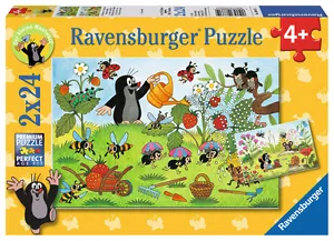 2 x 24 Teile Ravensburger Kinder Puzzle Der Maulwurf im Garten 08861 - Bild 1 von 3