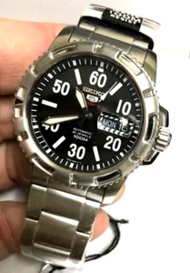 Seiko 5 Sports Military Black Dail Automatic Men's Watch SRP213K1 - Picture 1 of 2