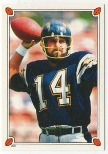 1987 Topps Sticker #200 Dan Fouts San Diego Chargers - Picture 1 of 2