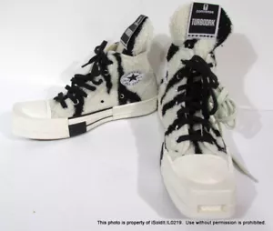 NEW CONVERSE ALL-STAR TURBODRK DRKSHDW X RICK OWENS HIGH-TOP SHOES SZ M 6, W 8 - Picture 1 of 7