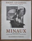 Vintage Original Paris Art Exhibit Poster MINAUX Sagot-Le Garrec JULIEN GRACQ 83
