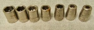 Unbranded Japan Sockets (Lot of 7) SAE. 1/4" Drive - Foto 1 di 4