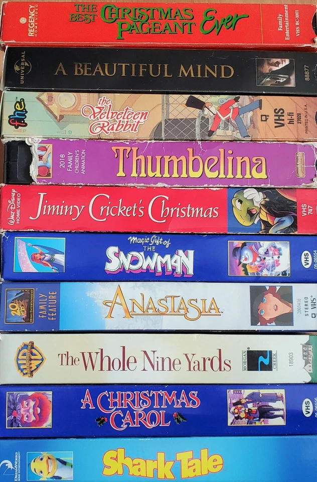 10 VHS Tape Tested Lot Anastasia Beautiful Mind Shark Tale Christmas Carol - Image 1 of 1