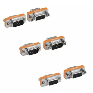 Mini NULL Modem DB9 9 Pin Male Female M/M M/F F/F Serial Adapter Gender Changer - Picture 1 of 4