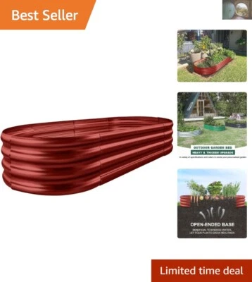 Elegante cama de jardín elevada galvanizada - Maceta exterior 48" para hierbas y verduras Foto 1 de 4