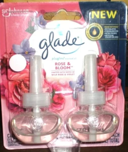 Glade ROSE & BLOOM Notes of Wild Rose & Violet Plugins 2 Refills NEW SEALED - Picture 1 of 3