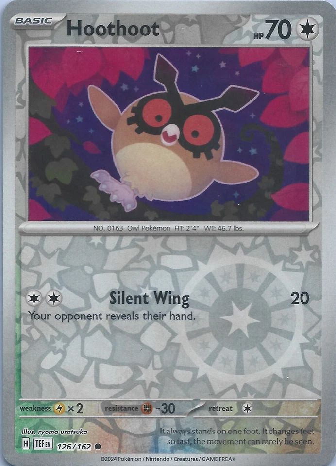 Hoothoot 126/162 Sv05: Temporal Forces Reverse Holo - Image 1 of 1