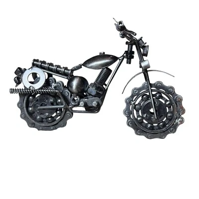 Hecho a mano motocicleta escultura moto reciclaje chatarra arte Steampunk Harley Foto 1 de 4