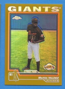 2004 Topps cromo refractor dorado #250 Merkin Valdez Giants - Imagen 1 de 1