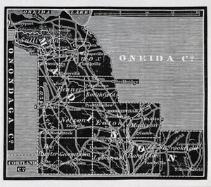 1836 Gordon Map Madison County NY Wampsville Canastota Cazenovia Chittenango - Picture 1 of 3