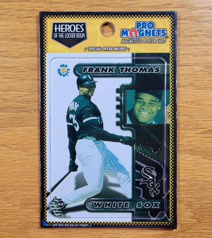 FRANK THOMAS Chicago White Sox Vintage 1998 MLB Baseball Heroes Fridge Magnet Cover
