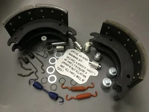 M12WM112 Lowboy Trailer Brake Shoes, with multiple-application hardware kit ! - Picture 1 of 6