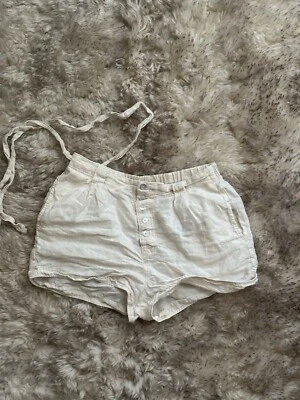 Bella Dahl Linen Button Shorts Linen Sand Medium - Image 1 of 4